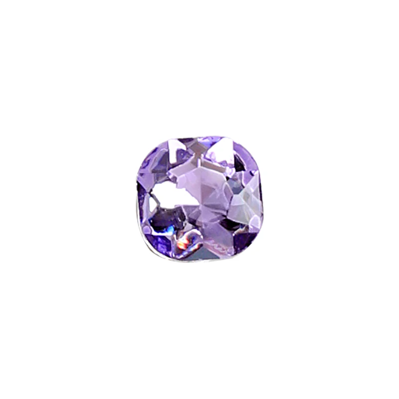 New 10pcs/Bag Nail Art Light Purple Sparkling Crystal Glass Diamond Violet Pointed Bottom Bare Diamond Series Nail Accessories