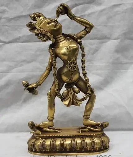 Besar 25Cm Tibet Buddha Fane Kuningan Tembaga Vajrayogini Vajravarahi Dakini Patung Buddha