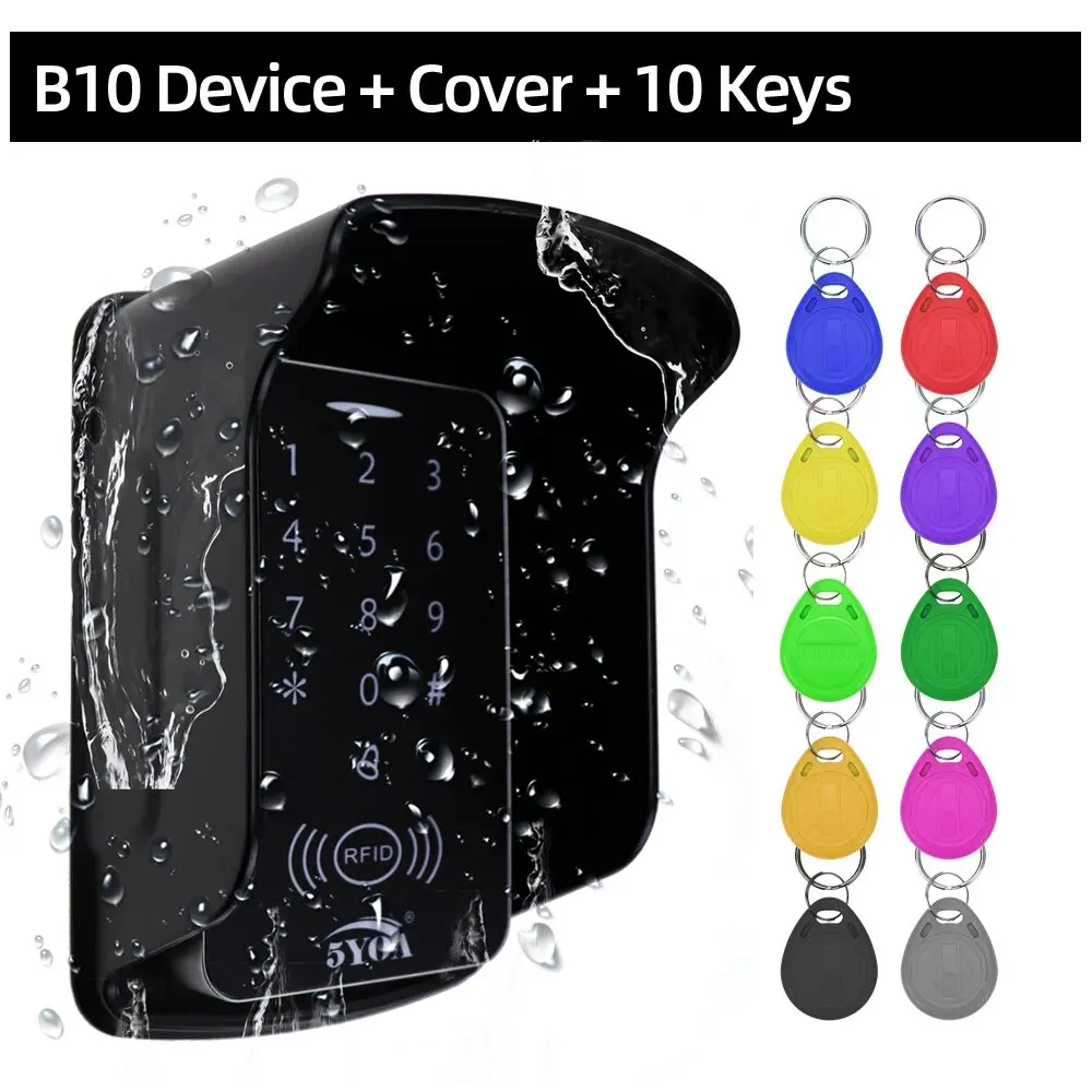 5YOA B10 RFID Toegangscontrole Toetsenbord Kaartlezer Waterdichte Hoes 125 KHz voor Toegangscontrole Systeem Intercom Deurslot opener