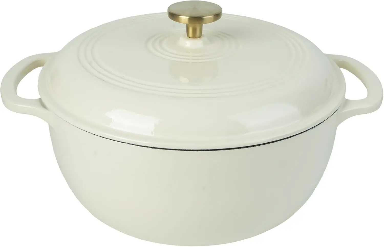 

Enameled Cast Iron Dutch Oven with Lid - 5.5QT Cream