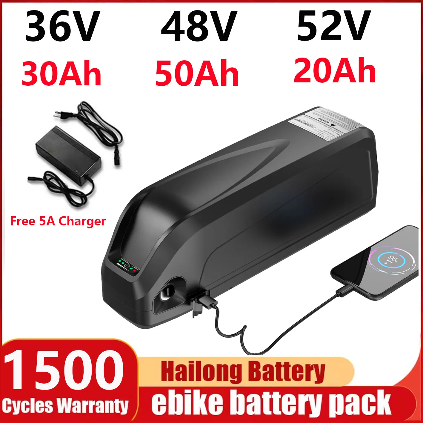 

Супер мощный электрический велосипед Hailong Cchamrider 48 В 45 Ач Аккумулятор 52 В Samssung Cell 72 В 60 В 30 Ач40 Ач 50 Ач 60 Ач 100 А BMS 2000 Вт