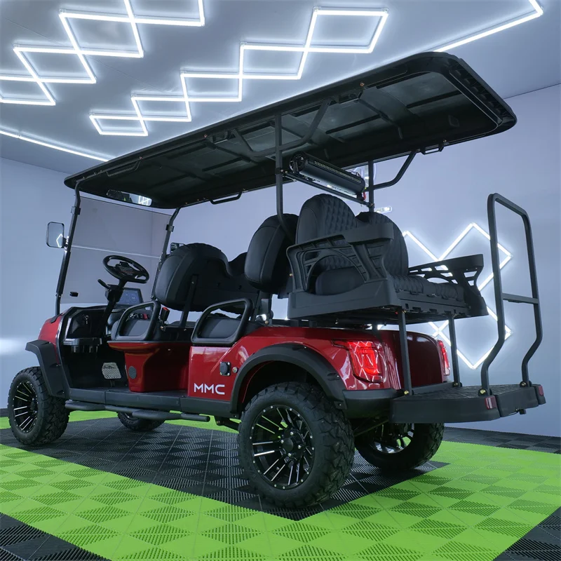 

2024 New Lithium Battery Electric Golf Cart 4 Seats 48/72V 5000W AC Motor Solar Electric Four Wheel Golf Cart with Folding Seats