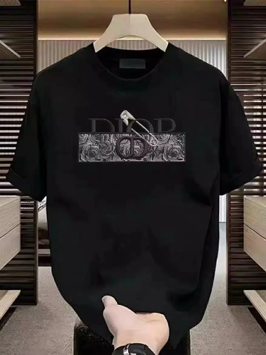 

Один предмет 2025: футболка с короткими рукавами из плотного чистого хлопка в американском стиле, топ с круглым вырезом, высококачественная Ins Y2k