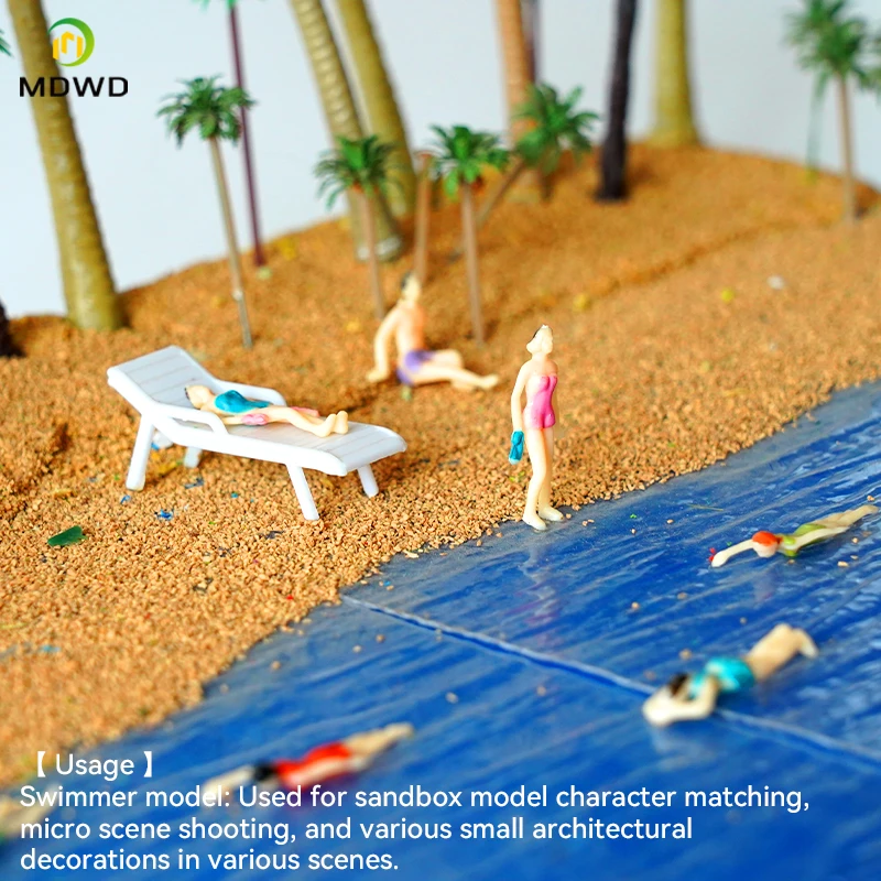 1:50-11:150 Scale รุ่นว่ายน้ําตัวเลขสําหรับ Diorama Tiny Pool Scenery ทํา 2cmtiny รุ่นกีฬา Man สําหรับ Miniature ภูมิทัศน์