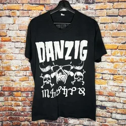 Maglietta a fascia Danzig Tour 1994 anni '90 ristampa su 2 lati stile classico H9388 maniche lunghe o corte