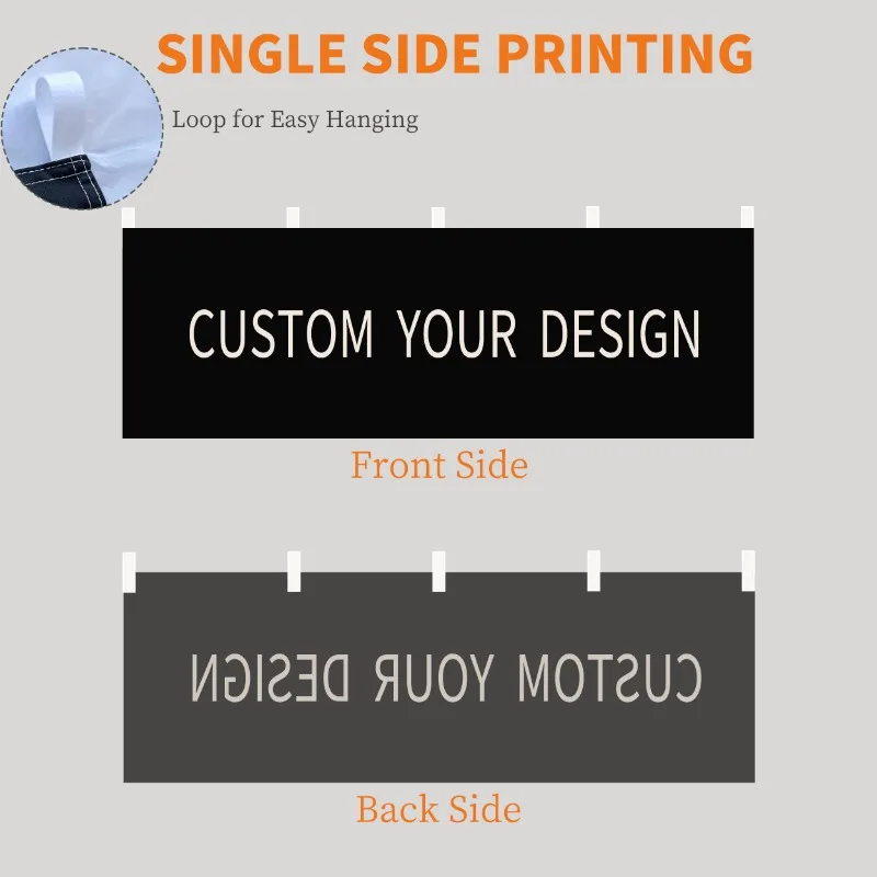 1pc Custom Horizontal Noren Warm Curtain Flag Banners, Single-sided for Indoor and Outdoor Use, Commercial Advertising Decor