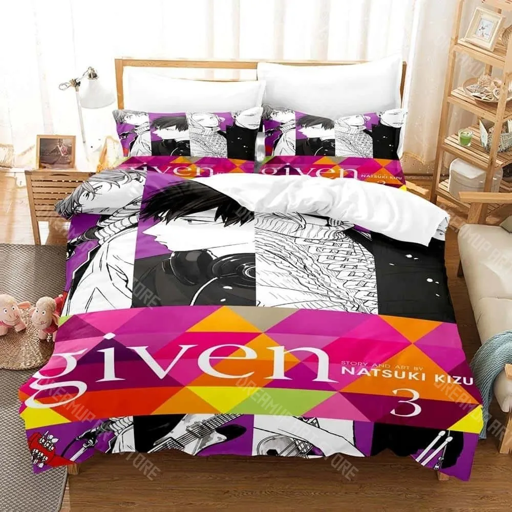 3D Printed Given Anime Bedding Set for Boys Girls Duvet Cover And Pillowcase Included Twin Queen King Full Single Double Sizes