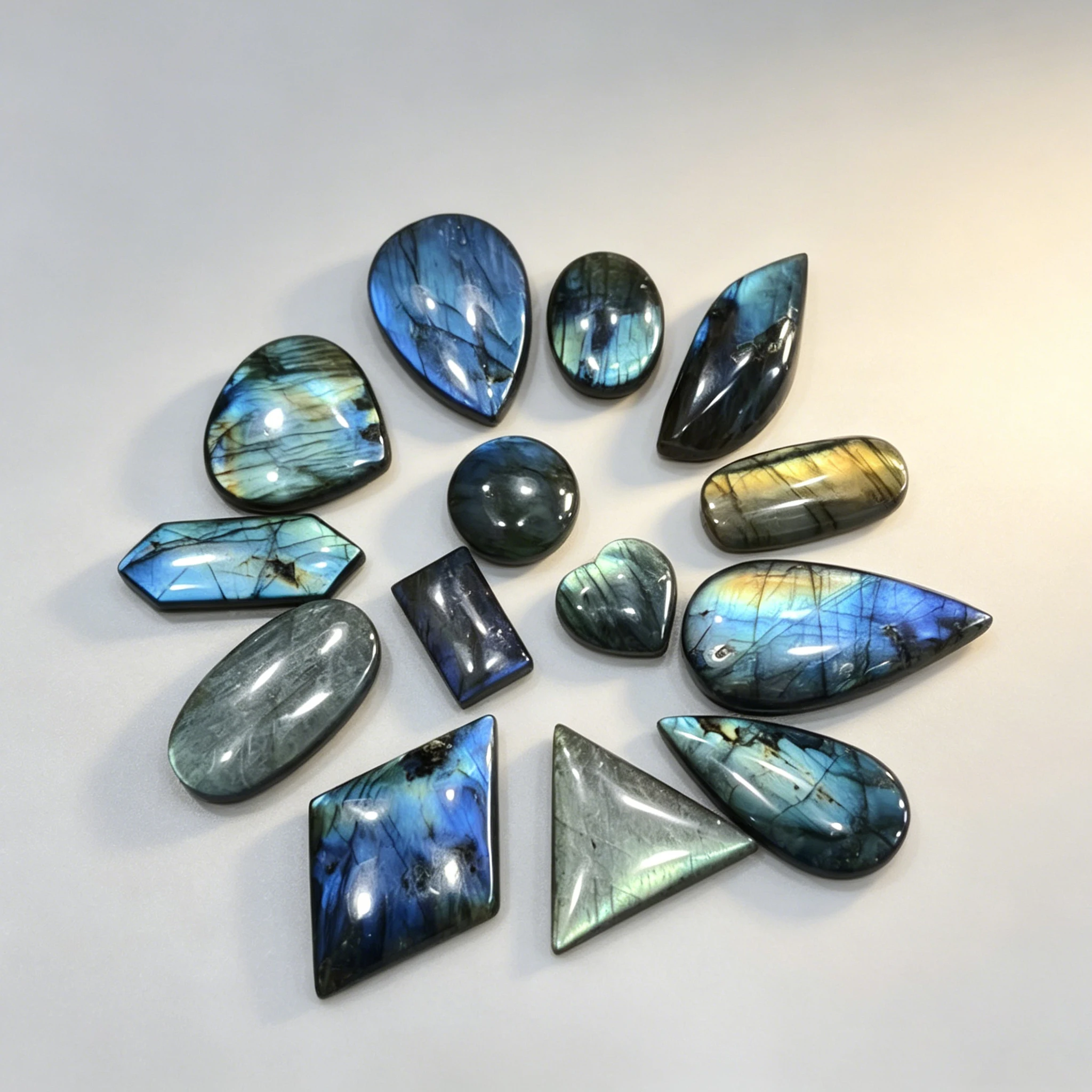 Natural Labradorite Rough Stone Freeform 5pcs Iridescent Flash Healing Crystal Reiki Chakra Meditation Gift Home Office Decor