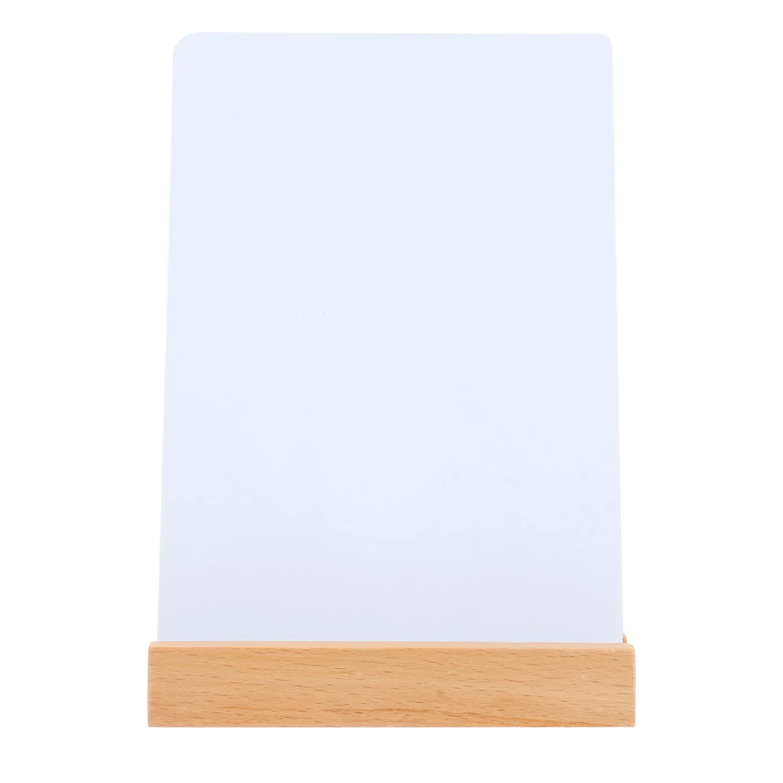Wood Message Board Small Reusable Chalkboard Sign A6 Size Wood Base Message Board Stylish Home Bar Display Desktop Whiteboard