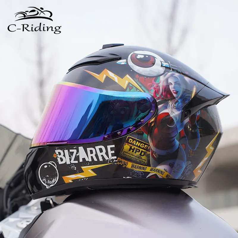 

Full Face Helmet For Motorcycle Motocross Helmets HD Visors Capacete De Moto Casque Moto Kask All Season DOT Approved