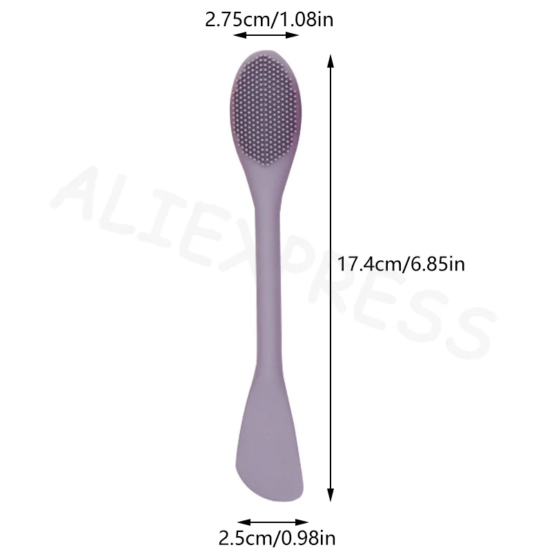 لتقوم بها بنفسك الطين فيلم مكشطة تدليك الوجه أداة تنظيف ل سبا صالون تجميل الرعاية مزدوجة رئيس سيليكون قناع الوجه فرشاة #5