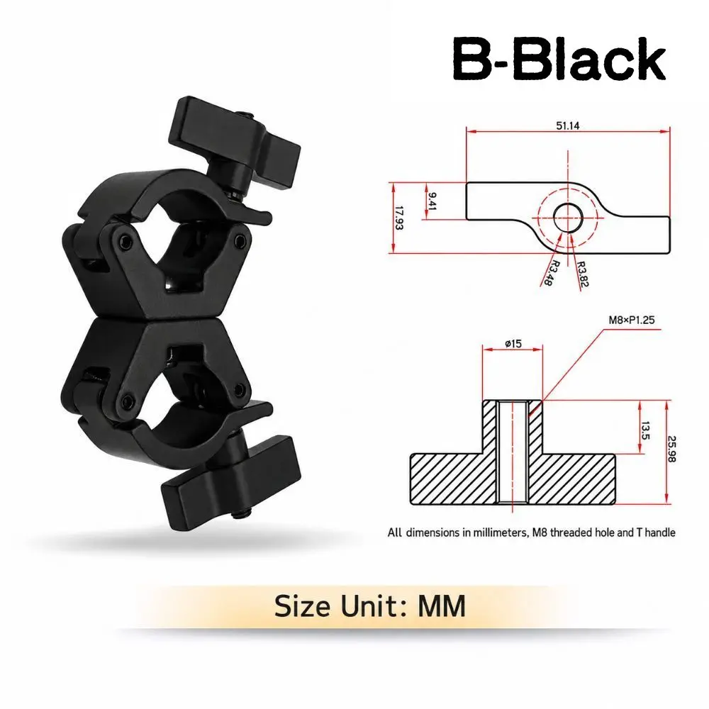 Double Lock Stage Lights Truss Clamp Quick Release Clip Bracket DJ Light Clamps Aluminum Alloy 28-35mm Lamp Hanger Hooks