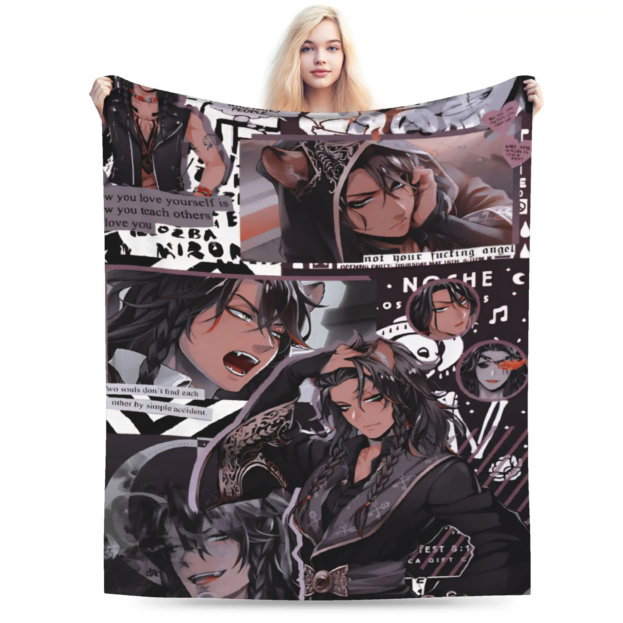 Twisted Wonderland Leona Kingscholar  Blanket Ultra-Soft Flannel Novelty Gifts  Throw Blanket Rug Piece