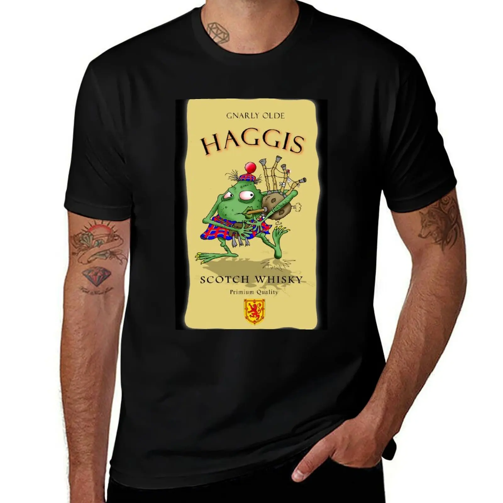 

Scotch Whisky Haggis T-Shirt man t shirt cotton high quality mens graphic t shirts t shirt men 100% cotton luxury brand T-shirt