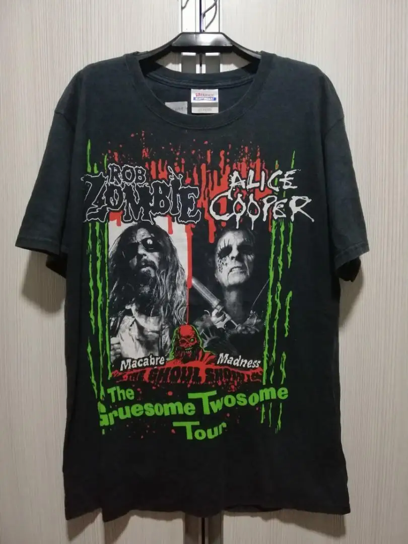 Hot Rob Zombie e Alice Cooper maglietta Unisex nera tutte le taglie S - 5XL KH4533