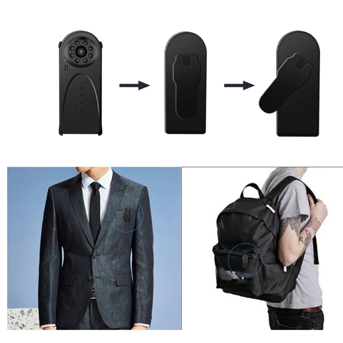 

【New User Coupon】HD Pocket Action Camera Remote Wireless Night Vision Sport Camera Business Filming Conference Drive Recorder