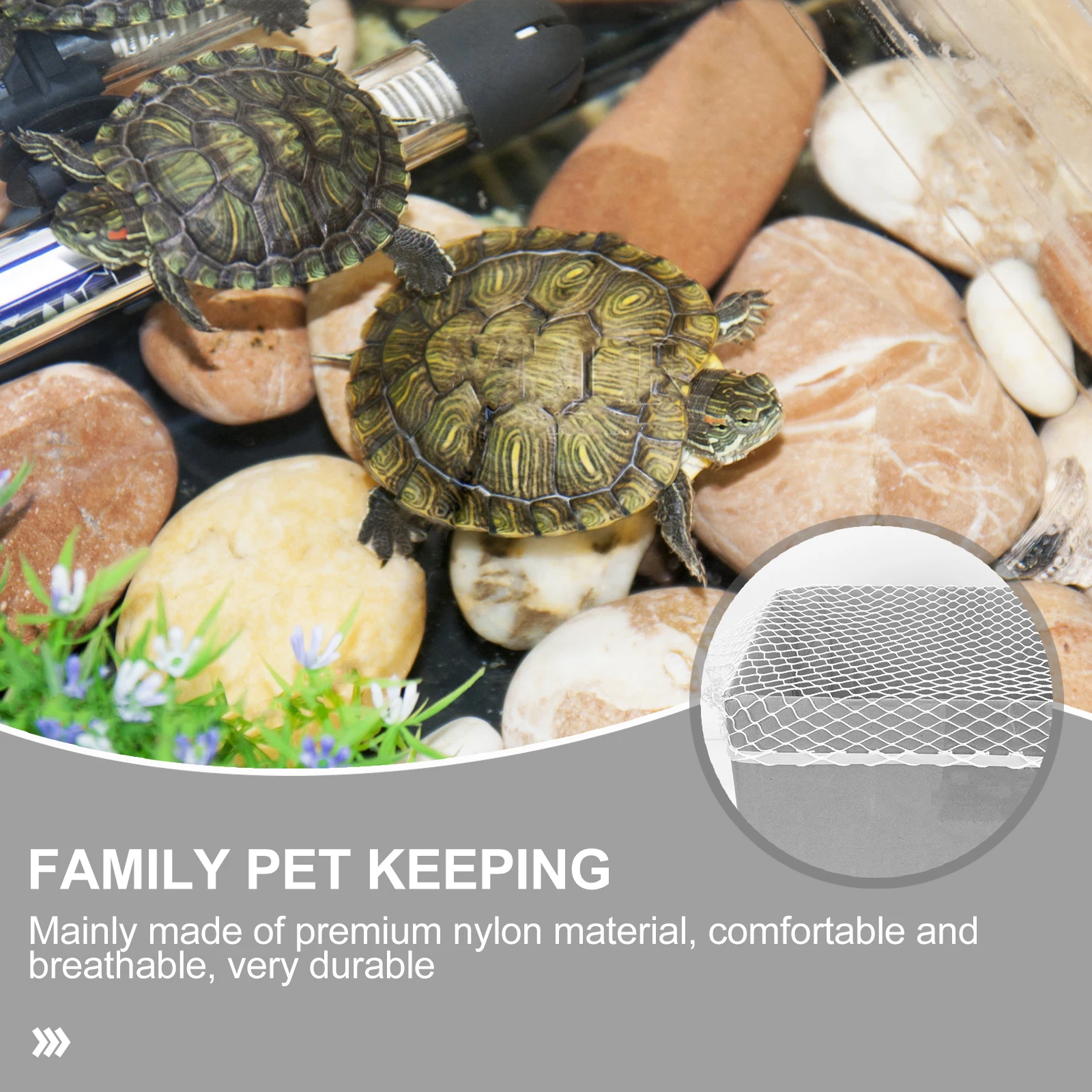 

Fish Tank Anti Jumping Net Turtle Escape Proof Mesh White Medium Size Durable Protective Cover Aquarium Supplies Pet Tools