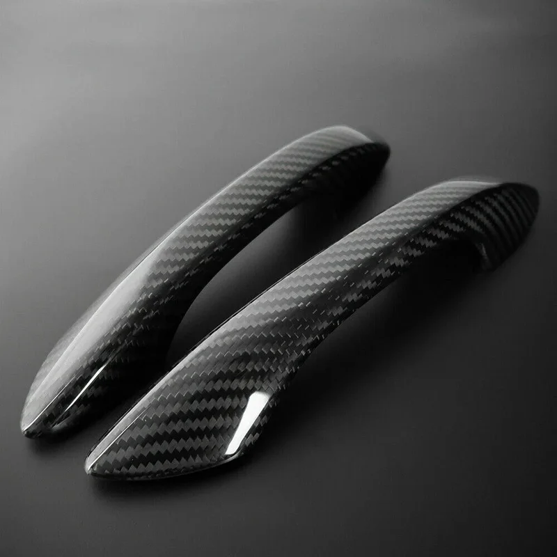 For Porsche 718 2016-2019; Porsche 911 2012-2018 Real Carbon Fiber External Door Handle Cover Without Holes Car Accessories