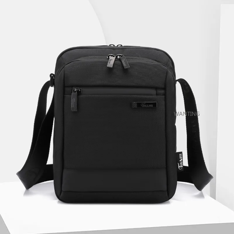 

Мужская сумка через плечо, модная ретро-сумка большой емкости, повседневная деловая сумка, водонепроницаемые и прочные сумки на плечо для мужчин