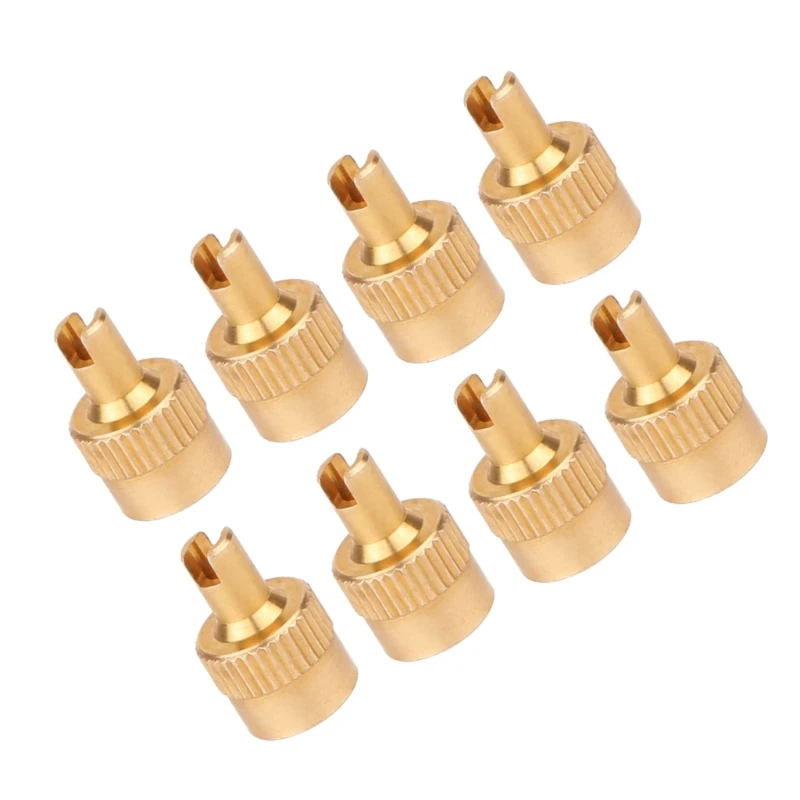  Copper Valves Stem Caps Easy Threaded Installation Tire Valves Covers for Tires