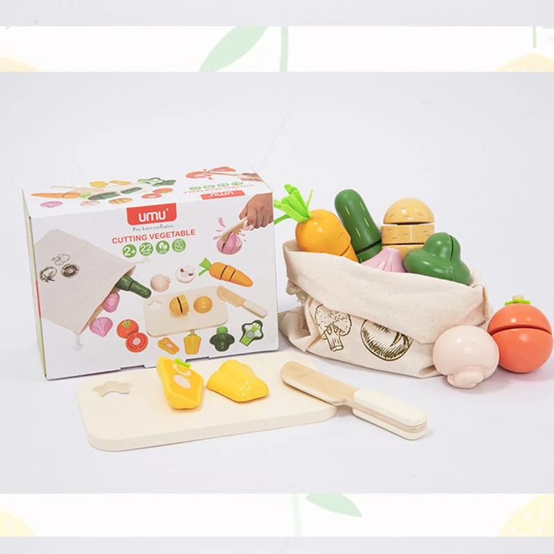 Nieuwe Keuken Snijden Speelvoedsel Set Voor Kinderen Speelgoed Houten Diy Voedsel Snijden Speelgoed Groenten En Fruit Voor Jongens Meisjes Verjaardagscadeau