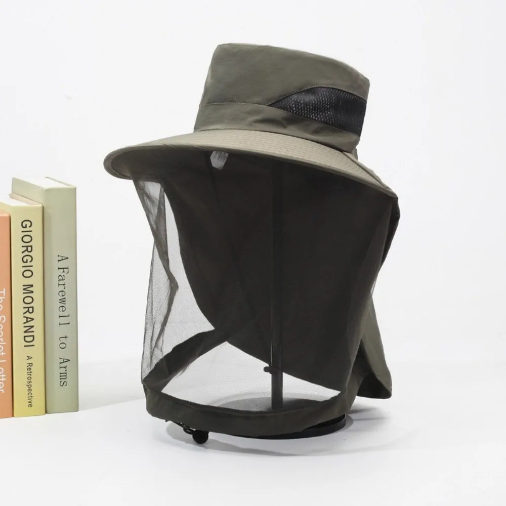New Anti Mosquito Insect Bucket Hat Net Mesh Insect Proof Cap Anti Bee Beekeeper Protective Hat Men Women