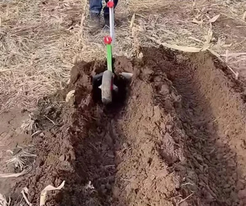 محراث يدوي يدوي - أداة صغيرة لتخفيف التربة لزراعة مزرعة الخضروات في الحديقة