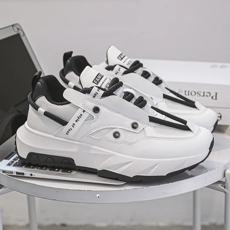 Fashion Shoes For Men White Casual Sneakers Male Sport Walking Shoes Platform Manโs Sneakers Street Style