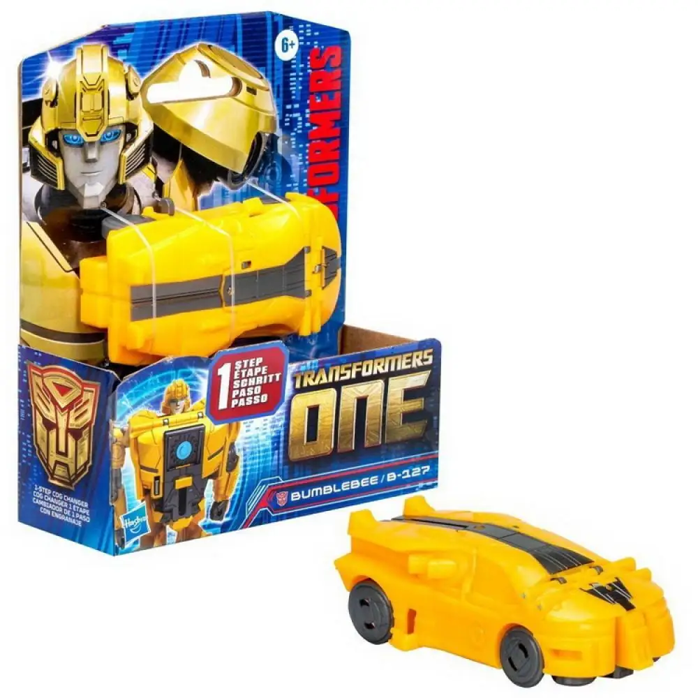 Clássico hasbro transformadores origem engrenagem um passo transformação bumblebee dos desenhos animados anime móvel brinquedo humanóide modelo presente de aniversário