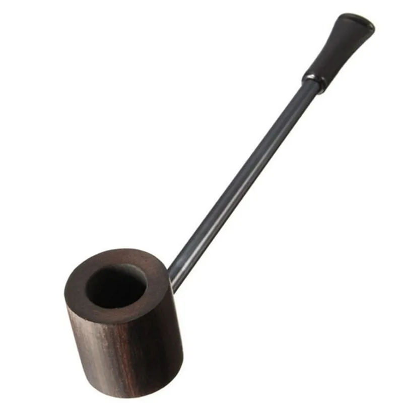 1 Pieces Ebony Wood Pipe Smoking Pipes Portable Smoking Pipe Herb Tobacco Pipes