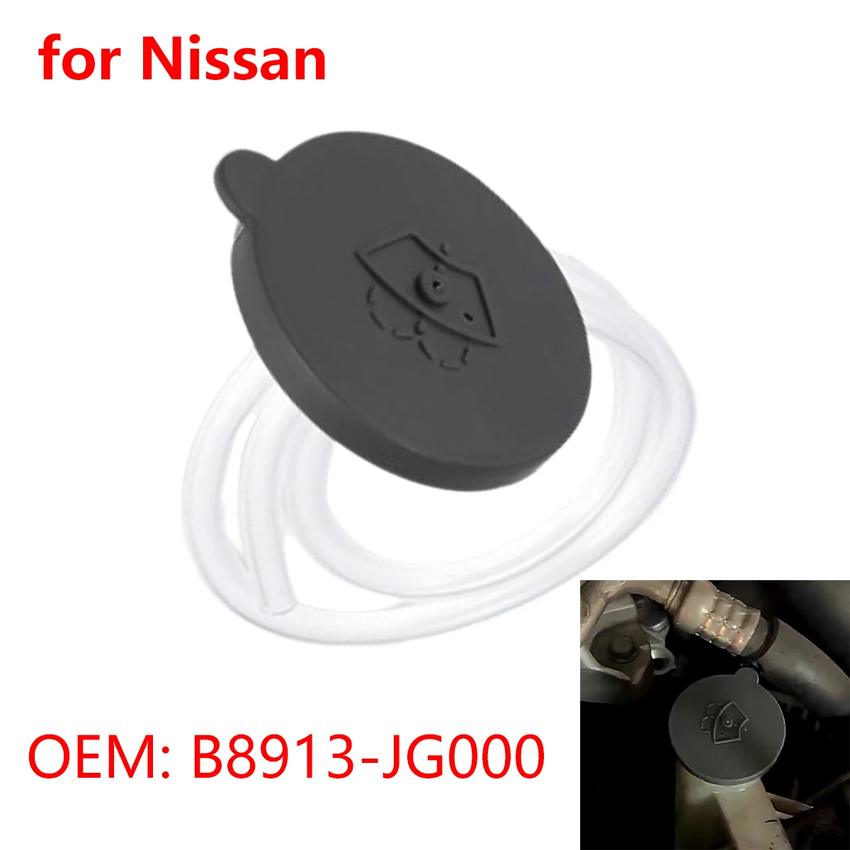 Car Windshield Fluid Reservoir Tank Lid Washer Nozzle Bottle Cover Lid B8913-JG000 for Nissan X-Trail 350Z Z33 T31 Terrano Sunny