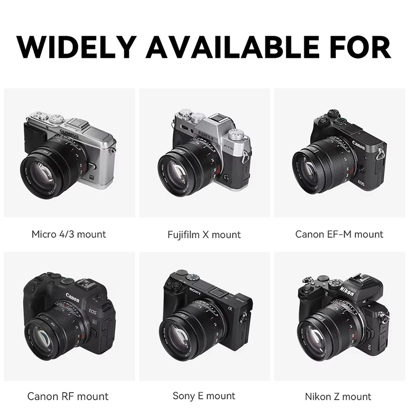 7 Artisans MF35mm F0.95 APS-C عدسة الكاميرا فتحة كبيرة صورة عدسة النار لنيكون Z Z5 سوني E ZVE10 A6000 M4/3 فوجي FX X-T1