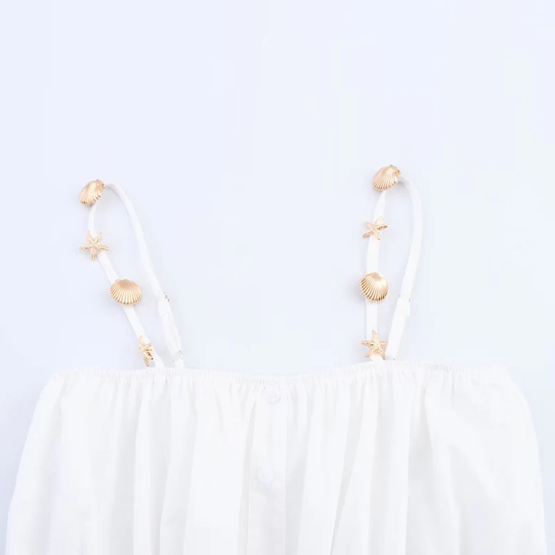 

Ele Pure Color Metal Decorated Vaion Sle Women's Faion Set Summer 2025 New Arrival Polyester Fiber Z
