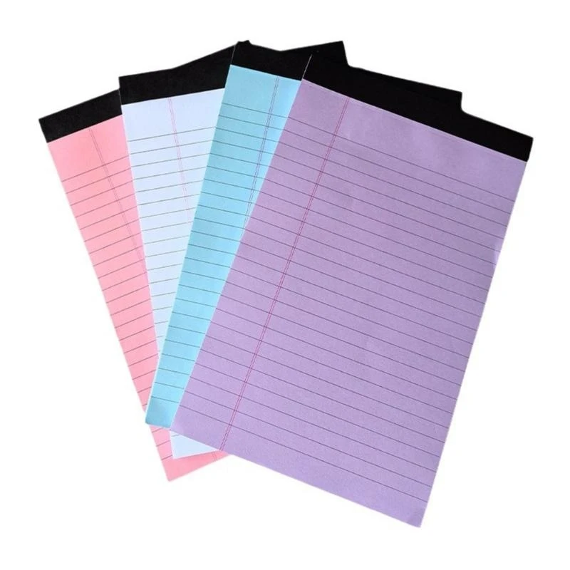 4 Pcs/Set Lined Note Paper 50 Sheets Notepad Legal Pad 50 Sheets Writing Pad
