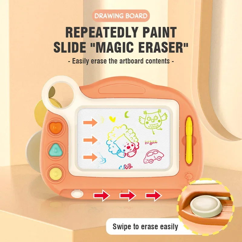 Magnetic Kids Drawing Table Painting Board Graffiti Board Preschool Toys With Table Legs Erasable Writing Board Christmas Gift