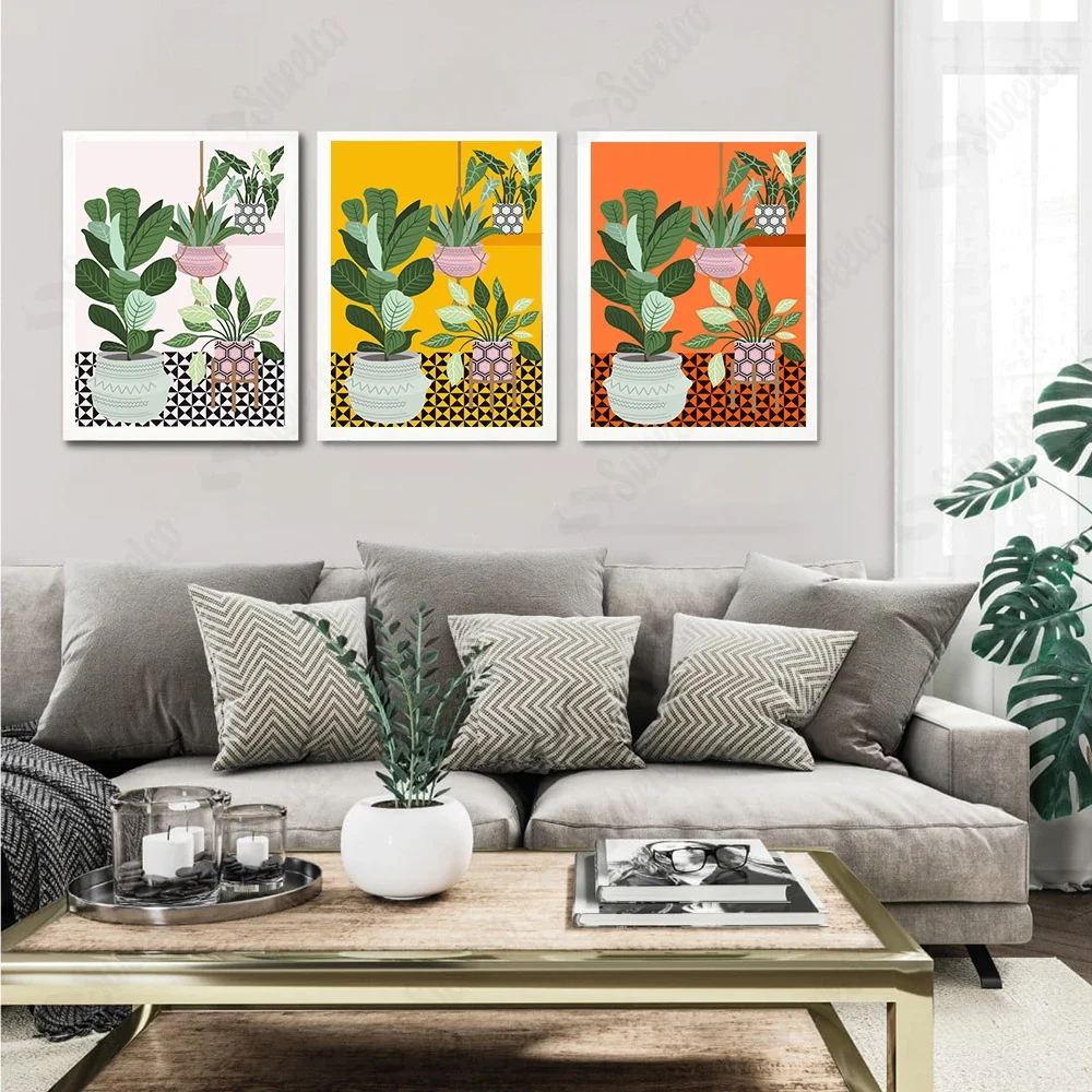 Watercolor Leaves Print Tropical House Canvas Nordic Style Wall Art Modern Home Decorative Picture Posters and Prints