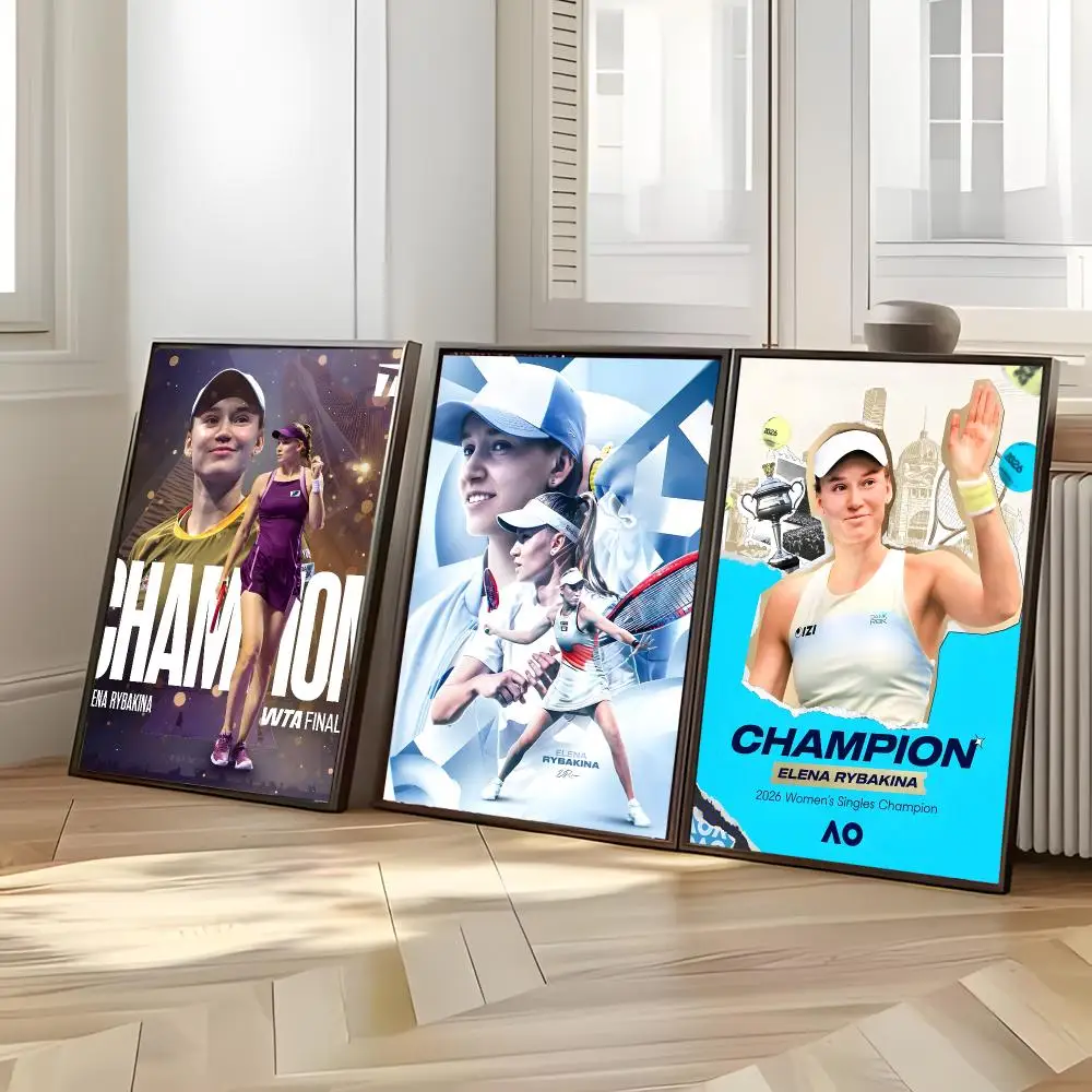 athlete tennis E-Elena Rybakina Poster Distinct Home Decor Concepts Chic Indoor Art Pieces