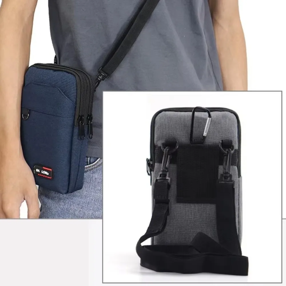 New Waterproof Waist Pack Bag Canvas Zipper Crossbody Bag Mobile Phone Pouch Camping
