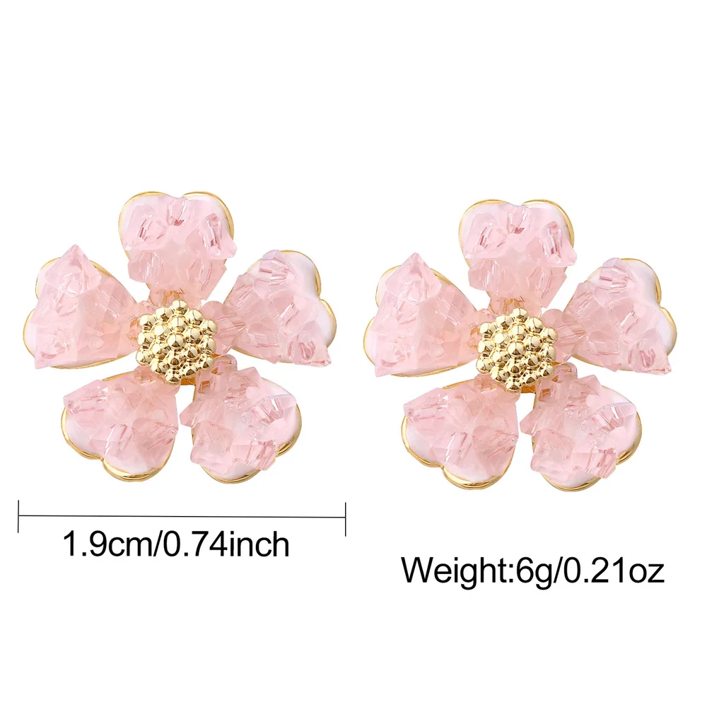 Diy Cute New In Luxury Brands Stainless Steel Stud Earring Crystal Piercing Jewelry Charm Women'S Earrings 2024 Trend Wholesale