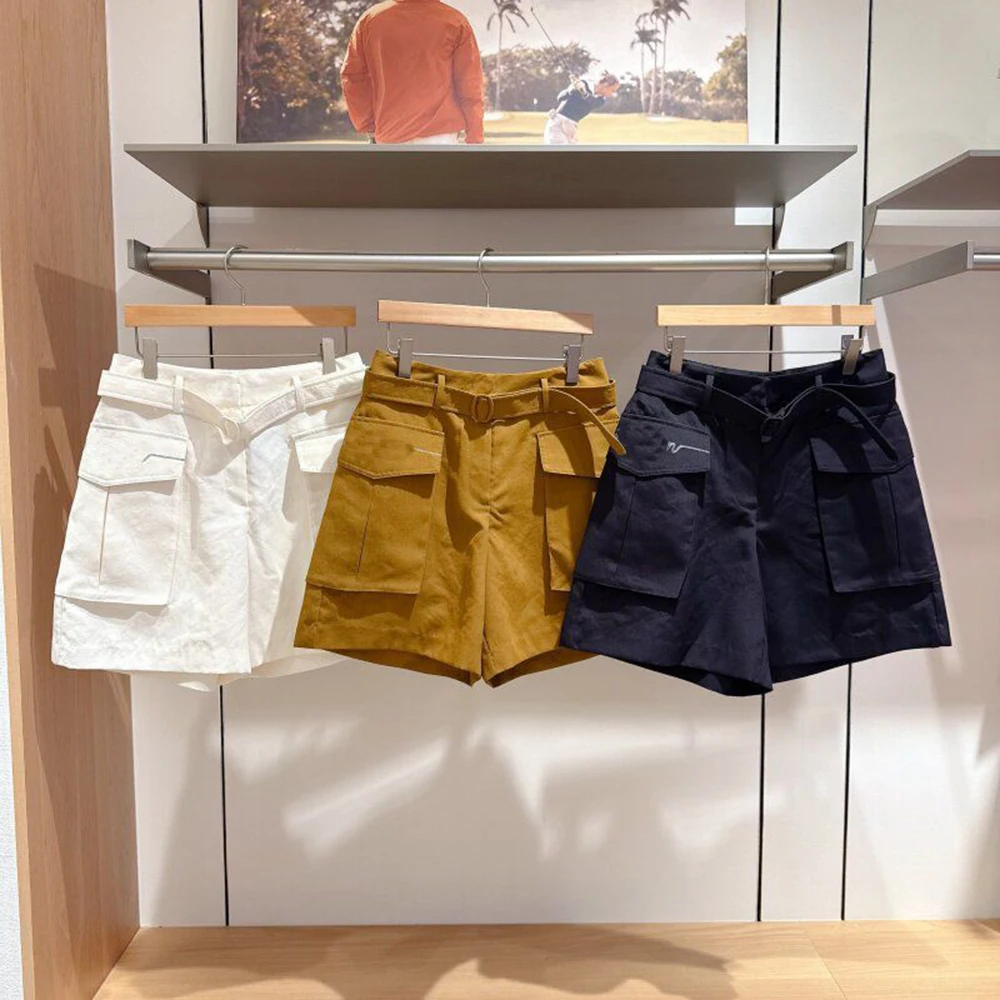 2026 Summer New Women Golf Shorts 3 Colors Available Cargo Pocket Casual Ladies High Waist Outdoor Sports Golf Bottoms