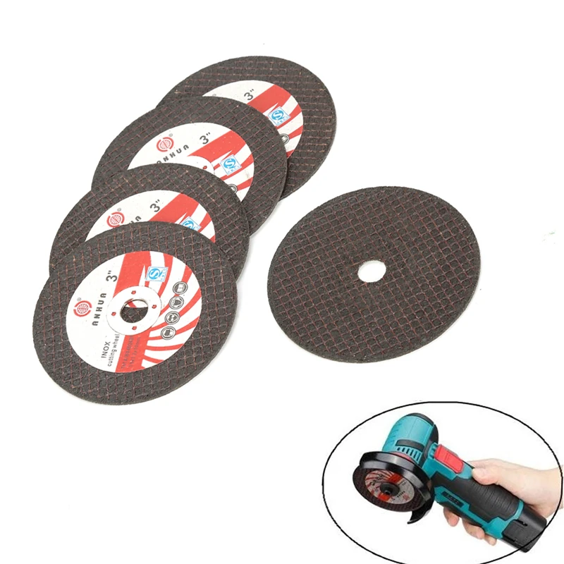 5PCS 75mm Grinding Wheel Metal Cutting Disc Polishing Sheet For 12V Mini Angle Grinder Wood Ceramic Cutting And Polishing Tools