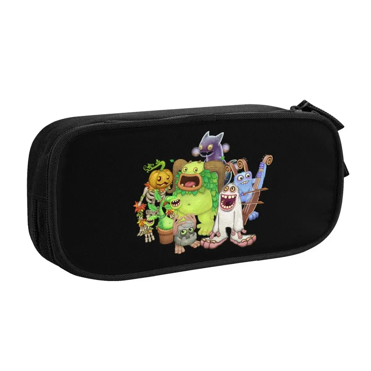 Custom Cute Classic Video Game My Singing Monsters Pencil Cases for Girls Boys Large Storage Pencil Bag School Accessories