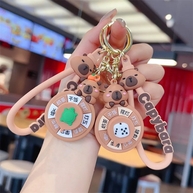 Miniso Fun カピバラ ズアンレ トレンド パンダ ルーレット キーチェーン チェーン スクールバッグ ペンダント