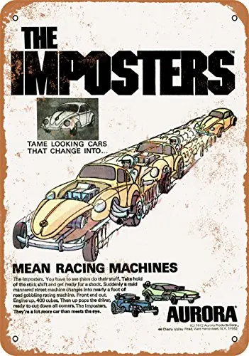 Wall-Color  Metal Sign - 1972 The Imposters Changing Car Toys - Vintage Look