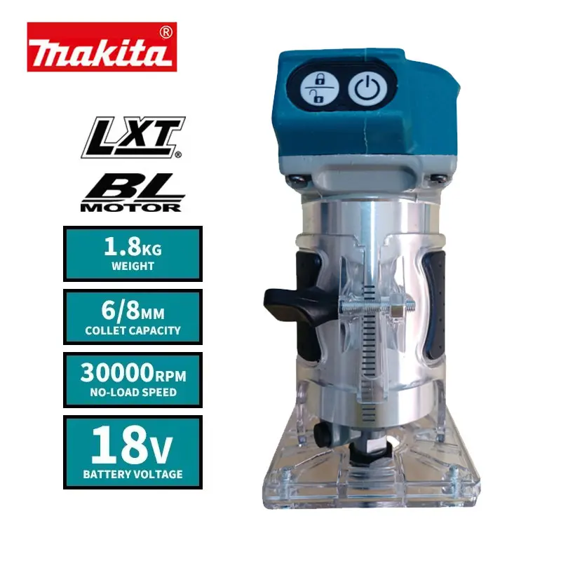 

Makita DRT50 Wood Working Electric Trimmer Brushless Trimming Machine Wood Router Milling Engraving Slotting Machine Tools