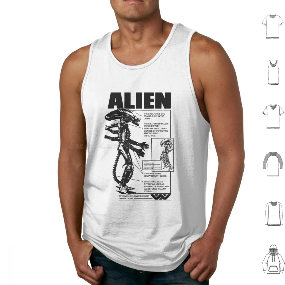 Specimen Tank Tops Print Cotton Xenomorph Weyland Yutani Kenner Nostromo Weyland Corp Ripley 426 Giger 1979 Hr