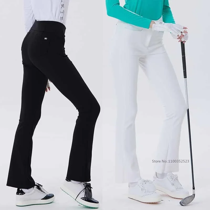 BG Autumn Winter New Golf Trousers Elastic High-waisted Sports Pants Female Breathable Slim Golf Pants Fashion Sweatpants