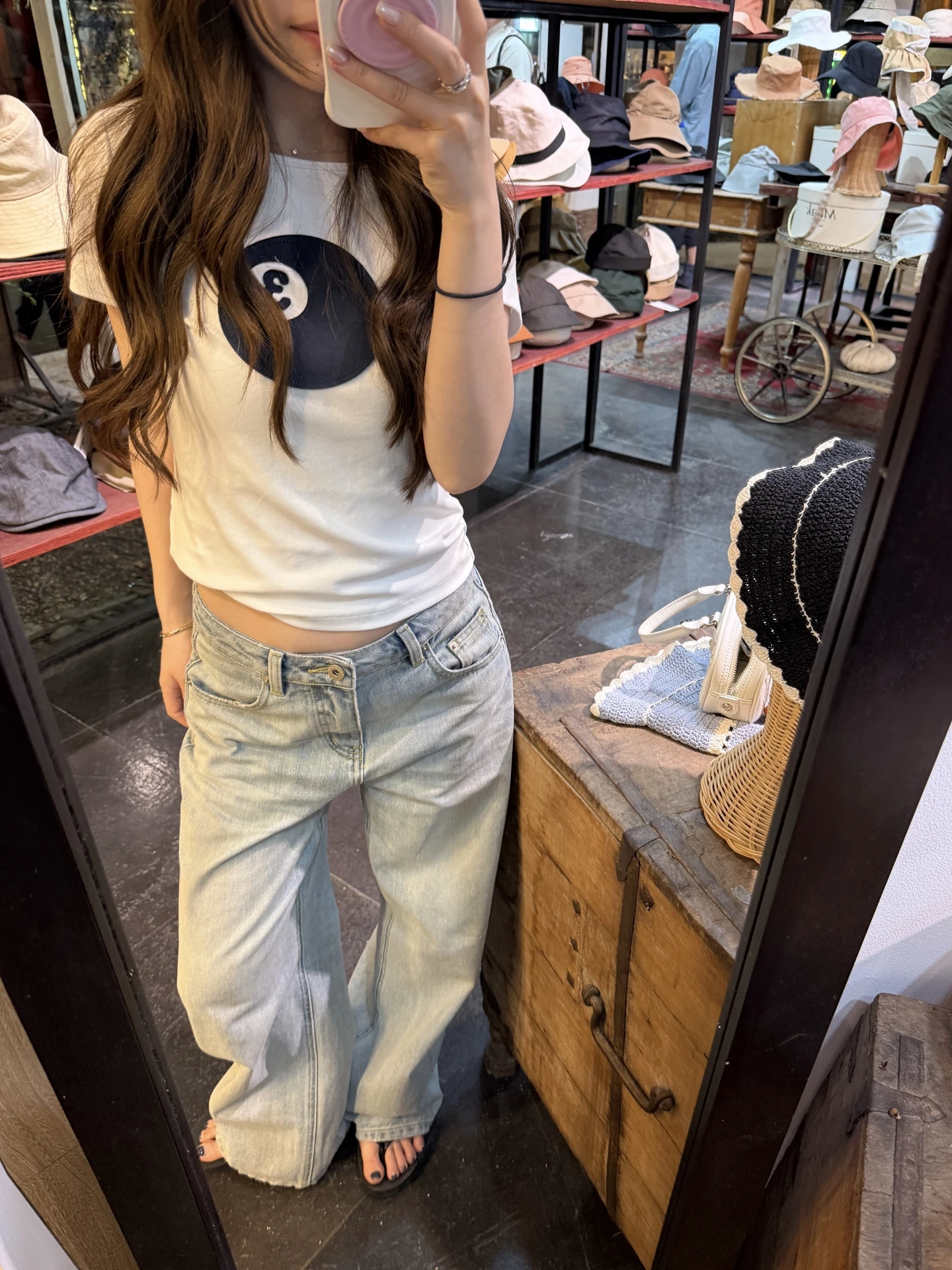 

Желтые джинсы Zonly Zzptte с широкими штанинами, цвет соленой синевы, 100% хлопок, винтажные, прямого кроя, женские, весенняя коллекция, деним