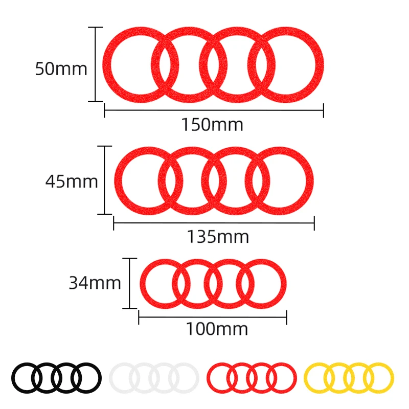 Impermeável Reflective Car Door Side Sticker, Corpo PVC, Decalques Janela, Acessórios para Audi A4, B6, B8, B7, A6, C5, C6, C7, A3, A5, Q3, Q5, p7