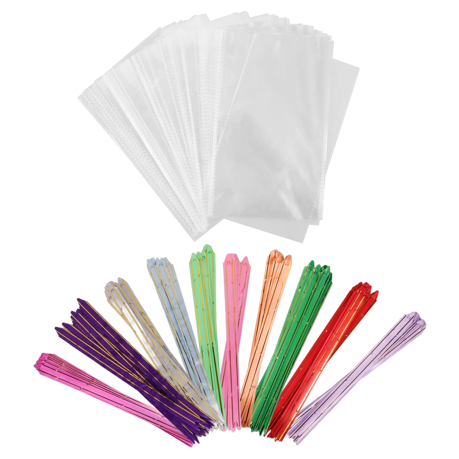 

100pcs Clear Bow Gift Dessert Bags Treat Bags for Snacks C ies Party Favors Reusable Transparent Packaging Solution